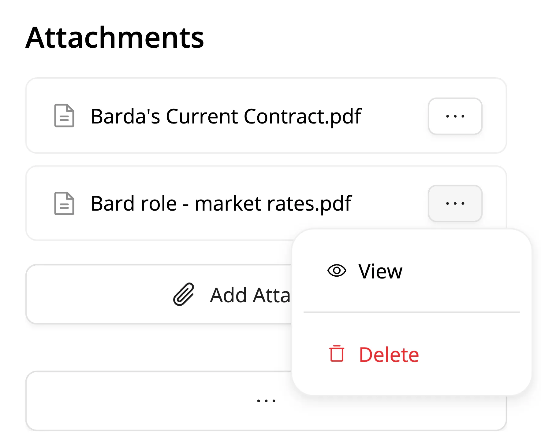 Supporting document attachments in signing request