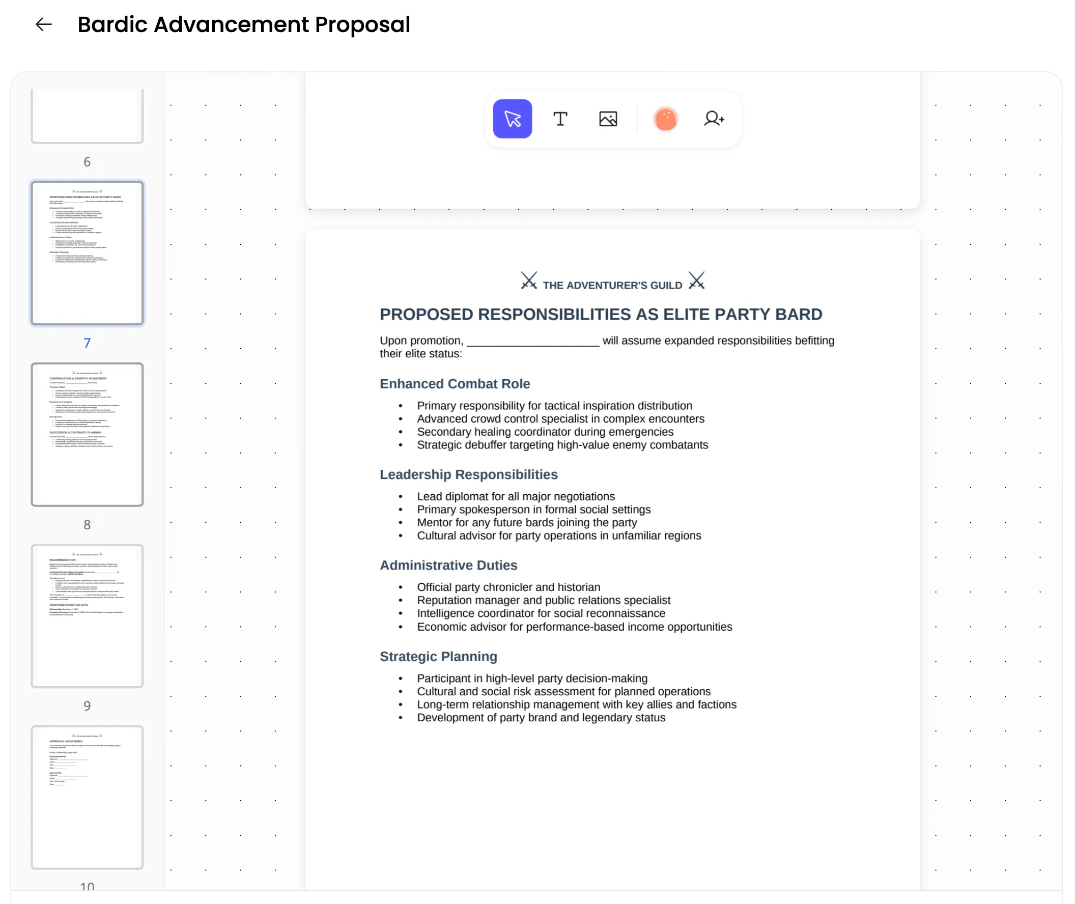 PDF navigation with page thumbnails sidebar