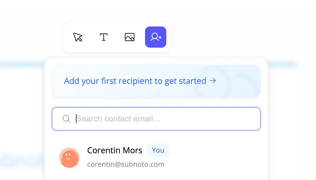 Add Recipient Button