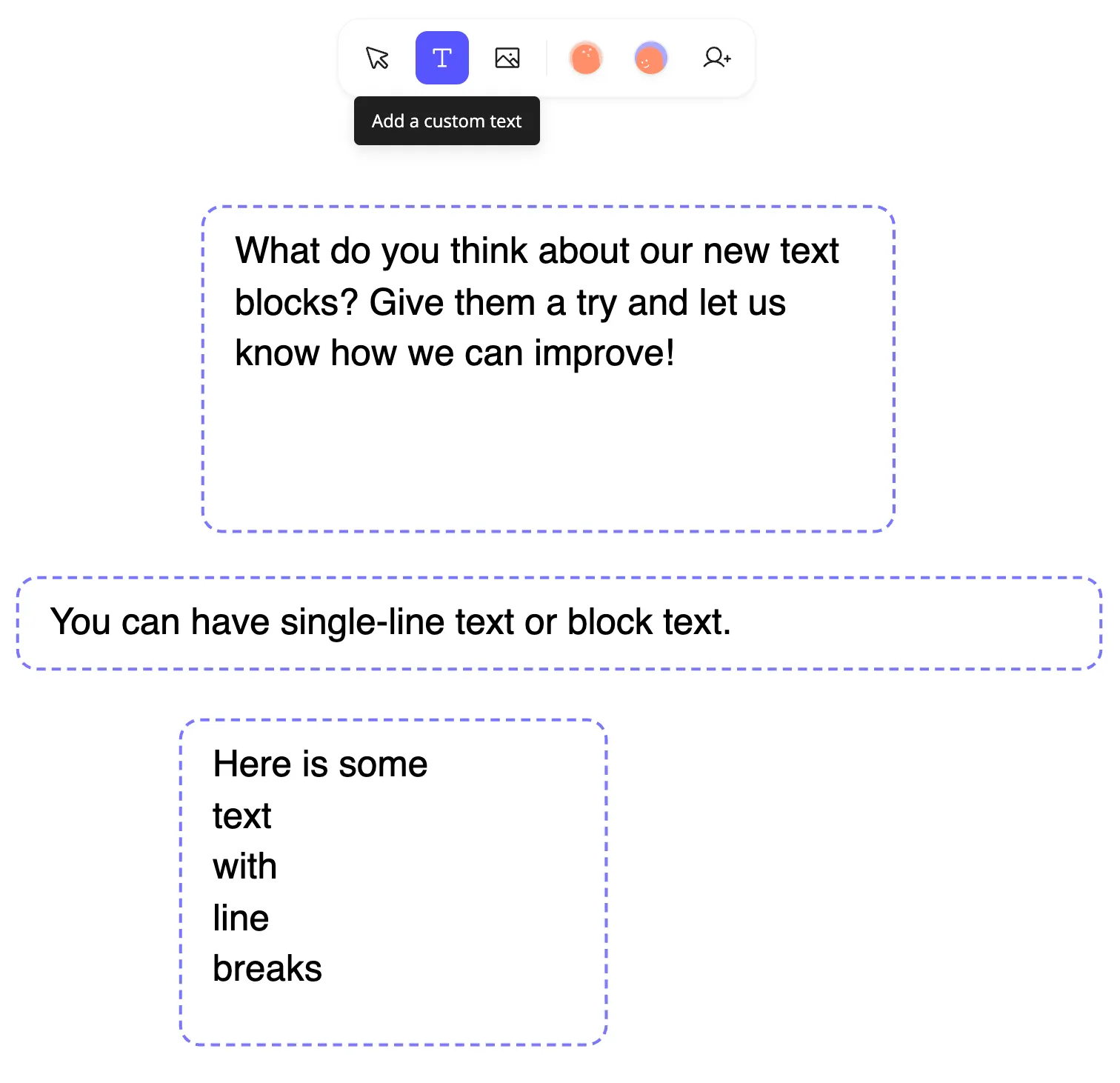 Improved text block editing and resizing interface