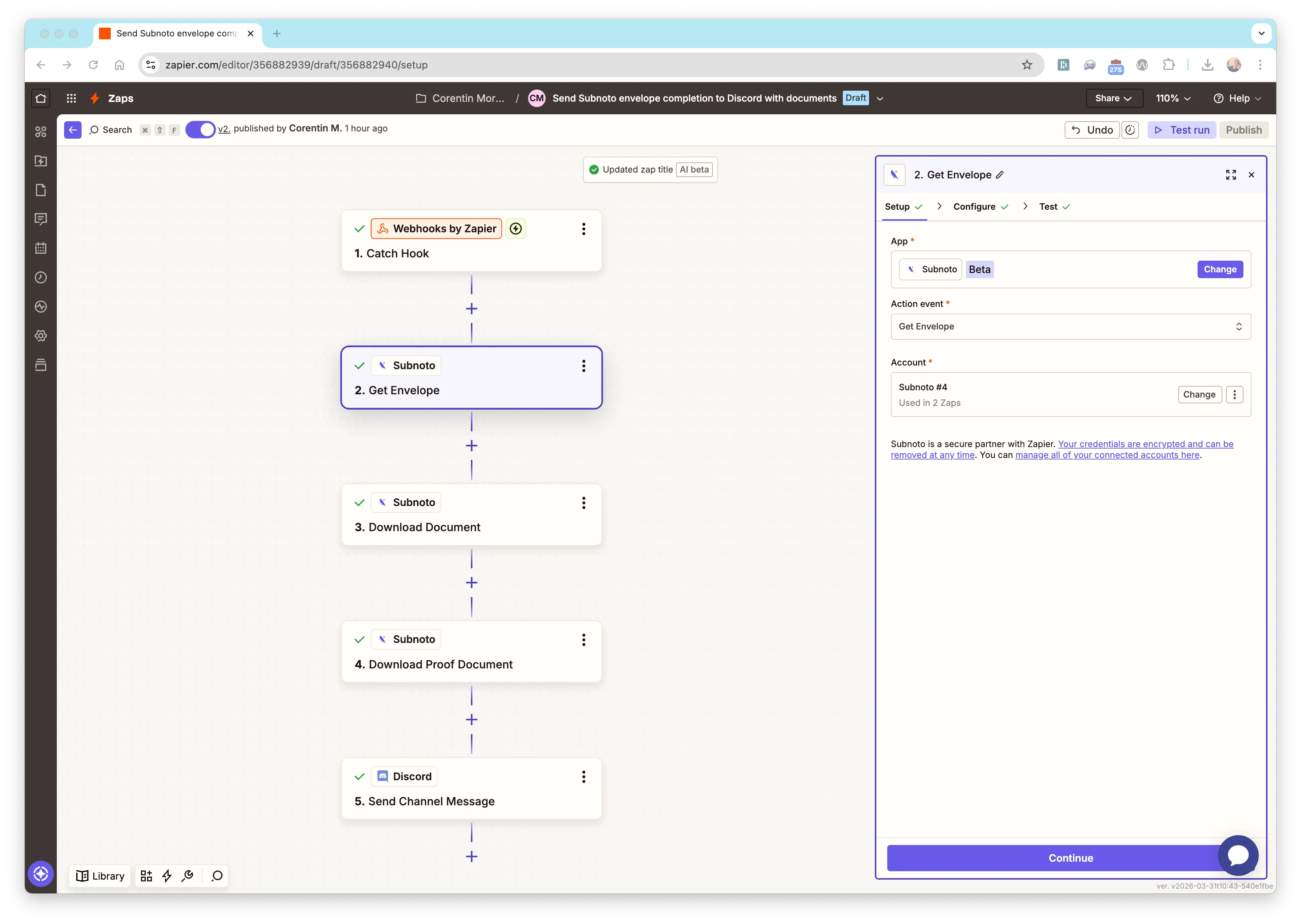 Zapier interface screenshot